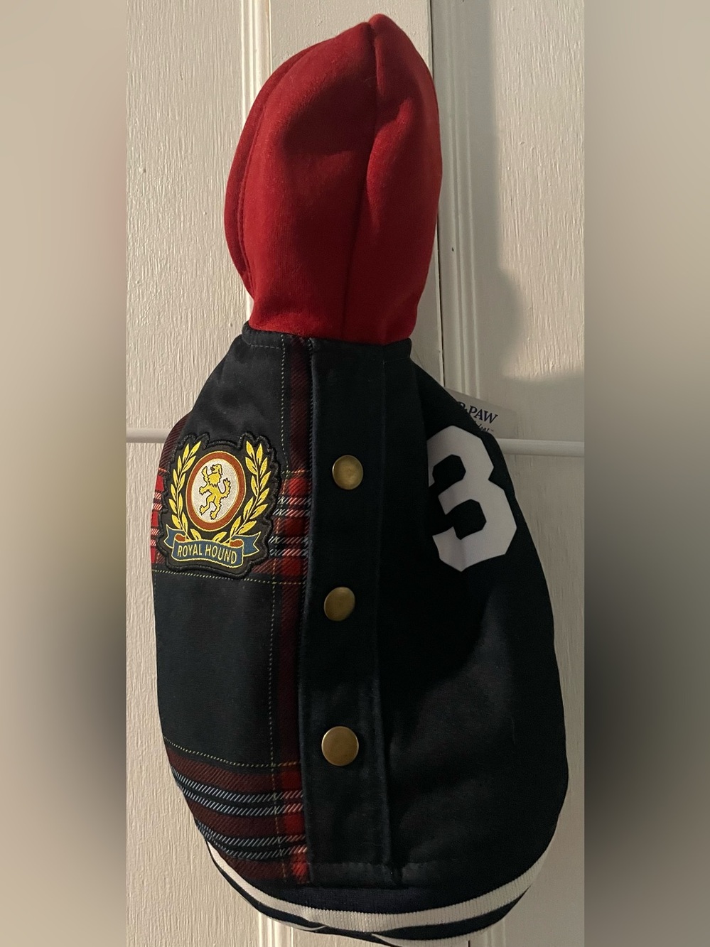 Top Paw Royal Hound Plaid Dog Hoodie